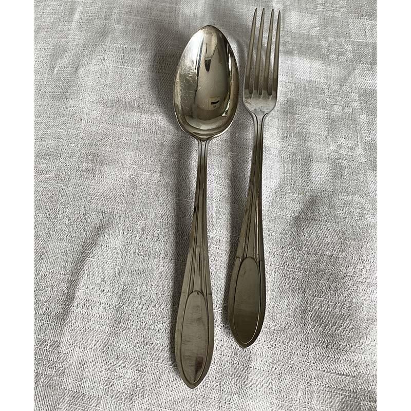 レトロなフランスカトラリーテーブルスプーン＆フォーク