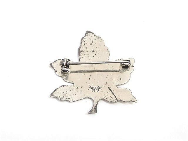 ヴィンテージ銀製メープルリーフブローチ 1950年代アメリカ製