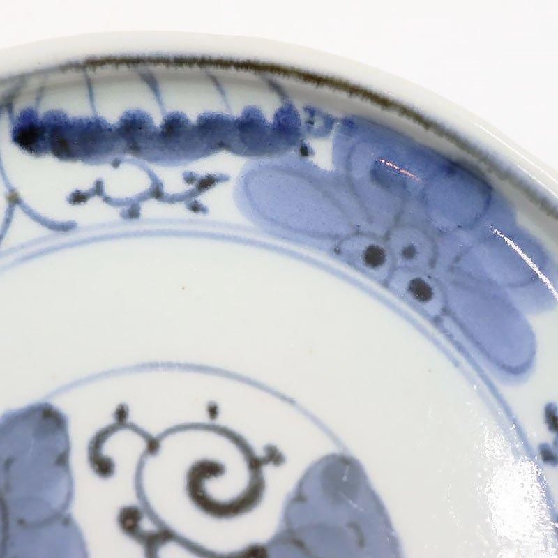 希少なアンティーク伊万里筆中皿 明治時代作