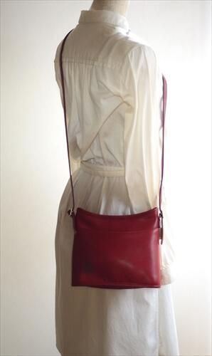 オールドCOACH ショルダーバッグ 本革 赤色 USA製