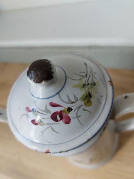 アンティークホーロー手描きコーヒーポット - アンティークモール