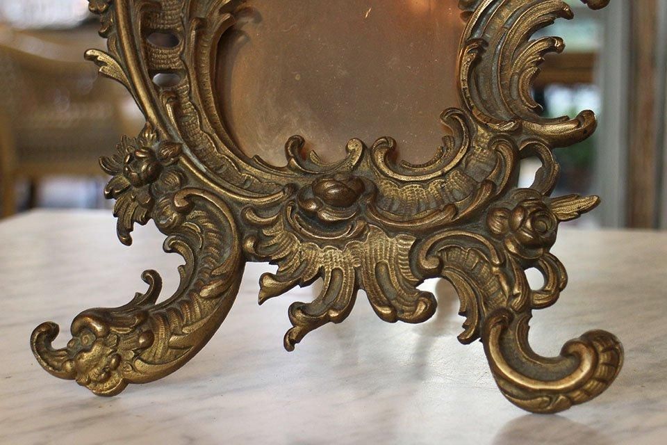 フランスアンティーク繊細なブロンズフォトフレーム