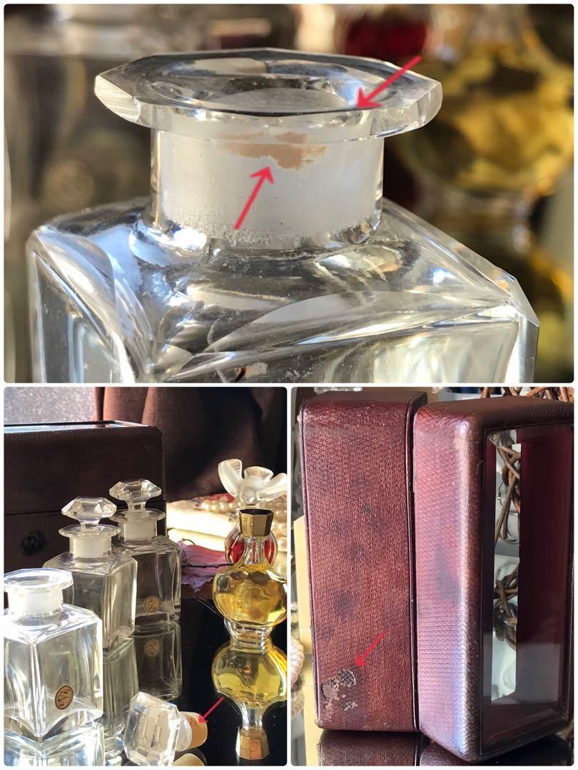 希少アンティークバカラ製香水瓶セット 19世紀後半 ケース付き美品
