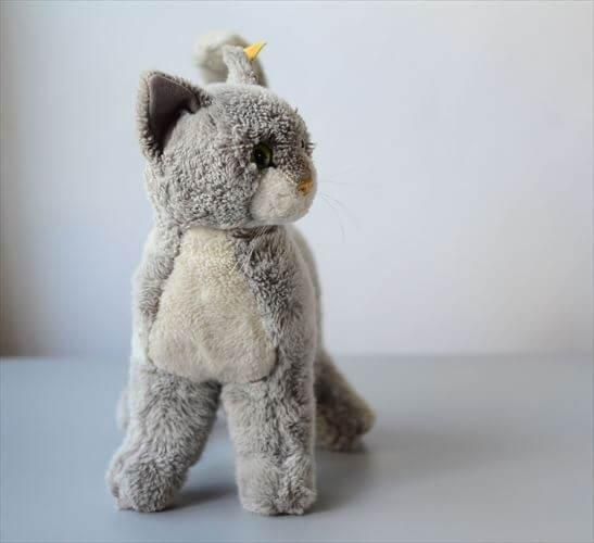 Steiff グレーの子ネコ ヴィンテージ ぬいぐるみ