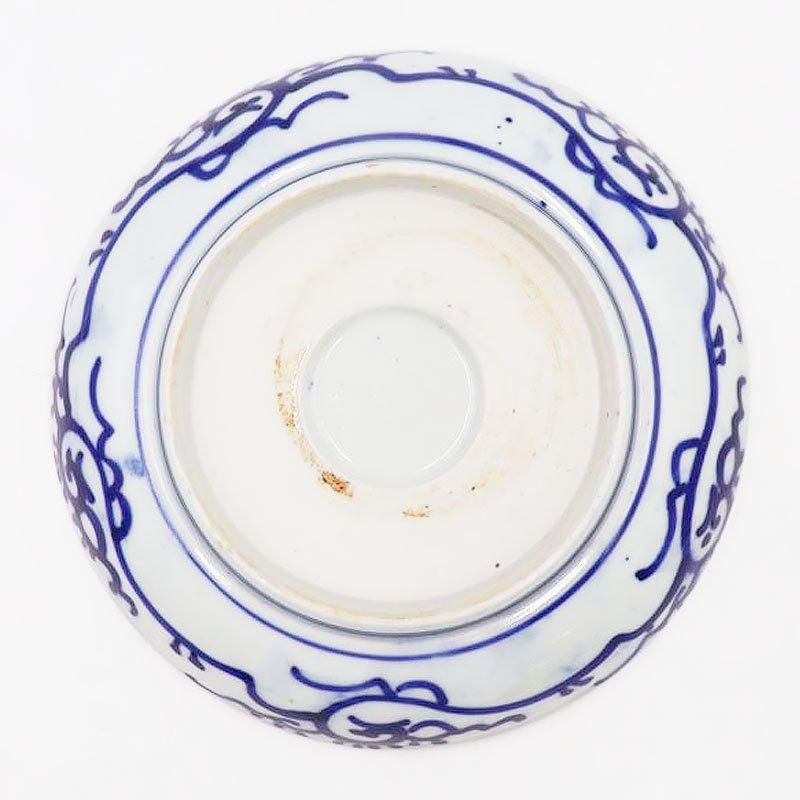 印判染付なます皿呉須藍色昭和初期アンティーク