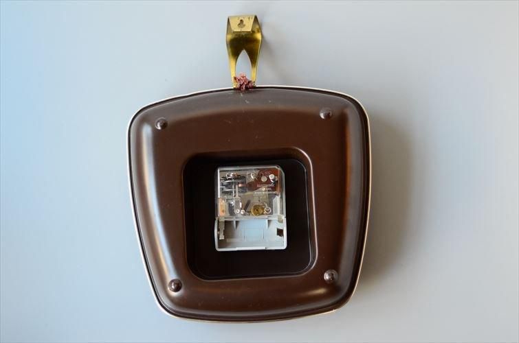 ドイツ製Diehlミッドセンチュリー木製真鍮壁時計