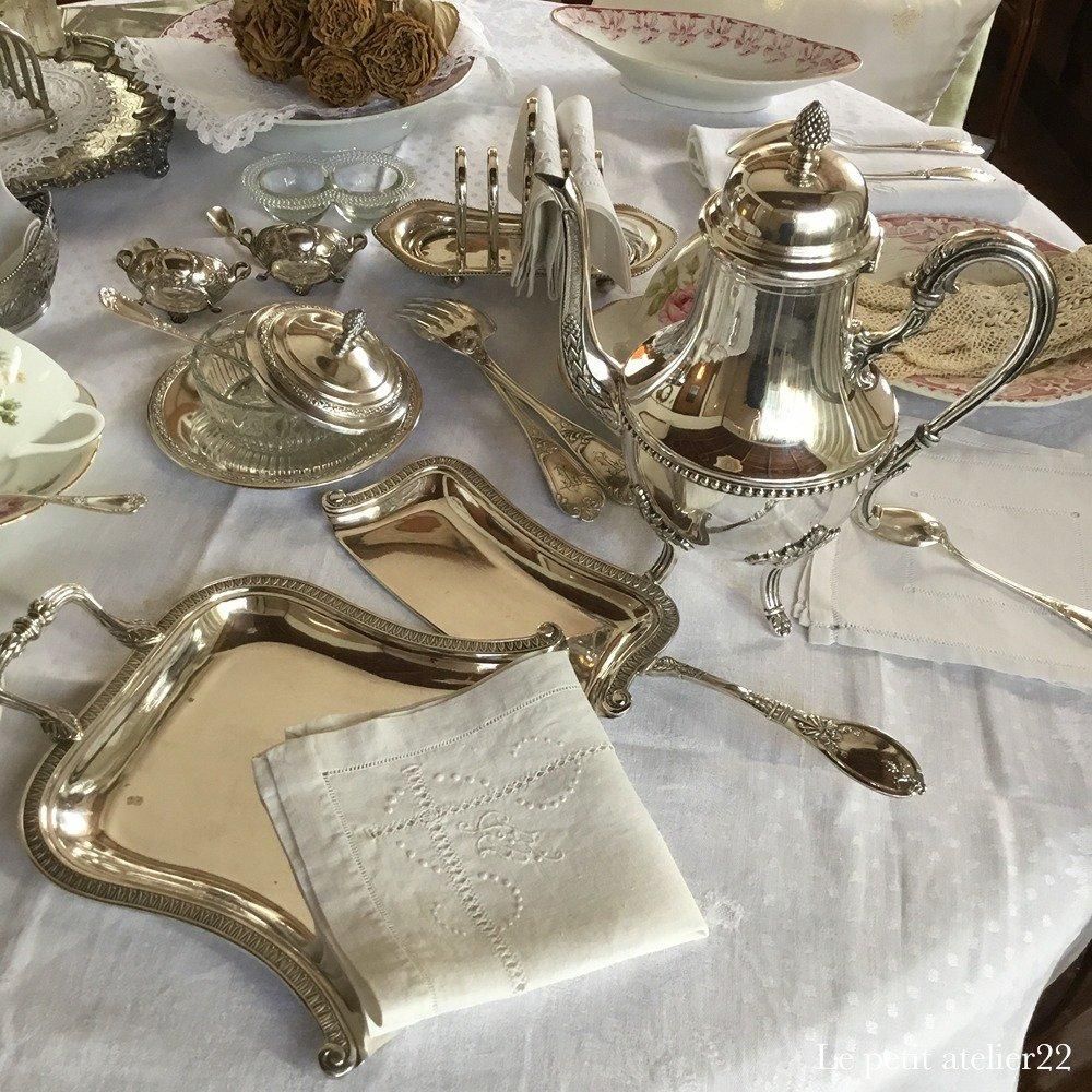 フランス Cailar Bayard アンティーク シルバープレート ダストパン