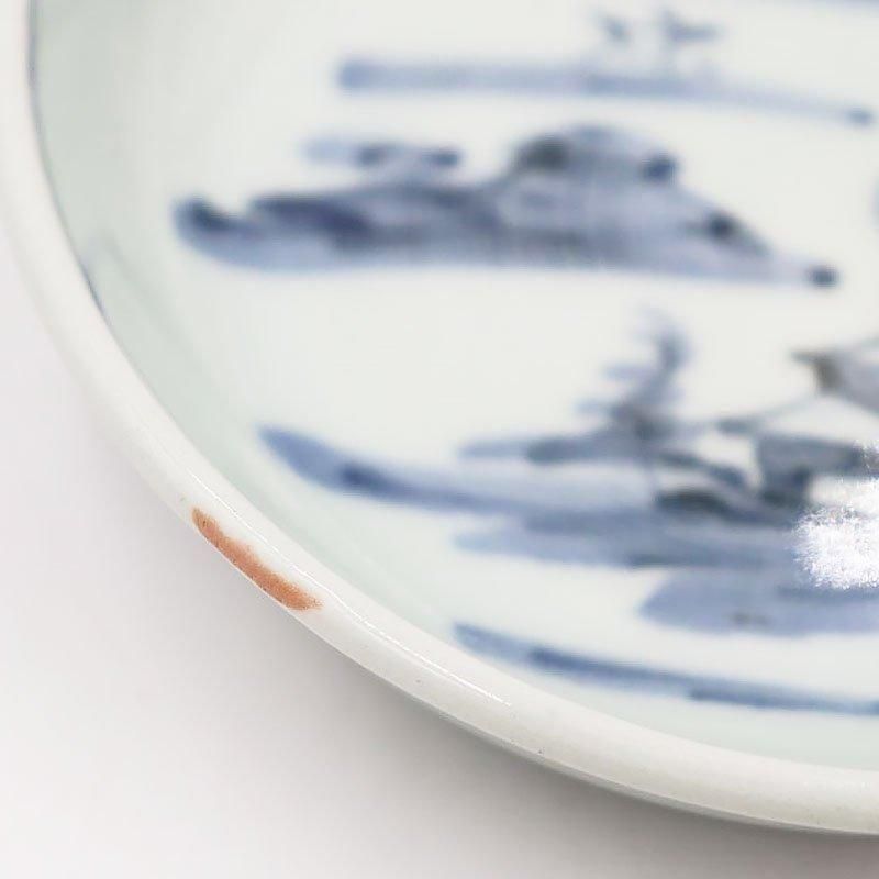 希少な明治時代の手描きアンティークなます皿