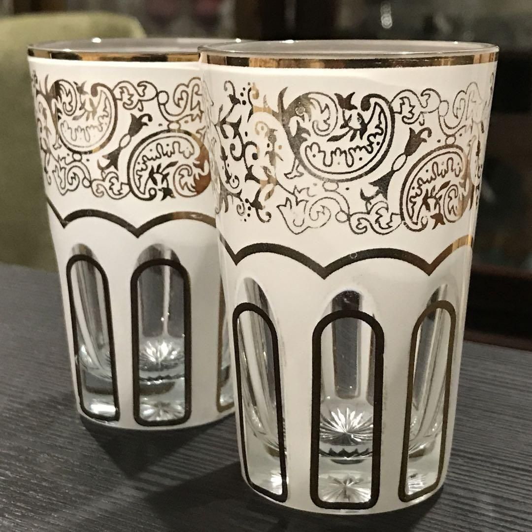 アンティーク金彩装飾のオールドサンルイゴブレットペア1936年以前