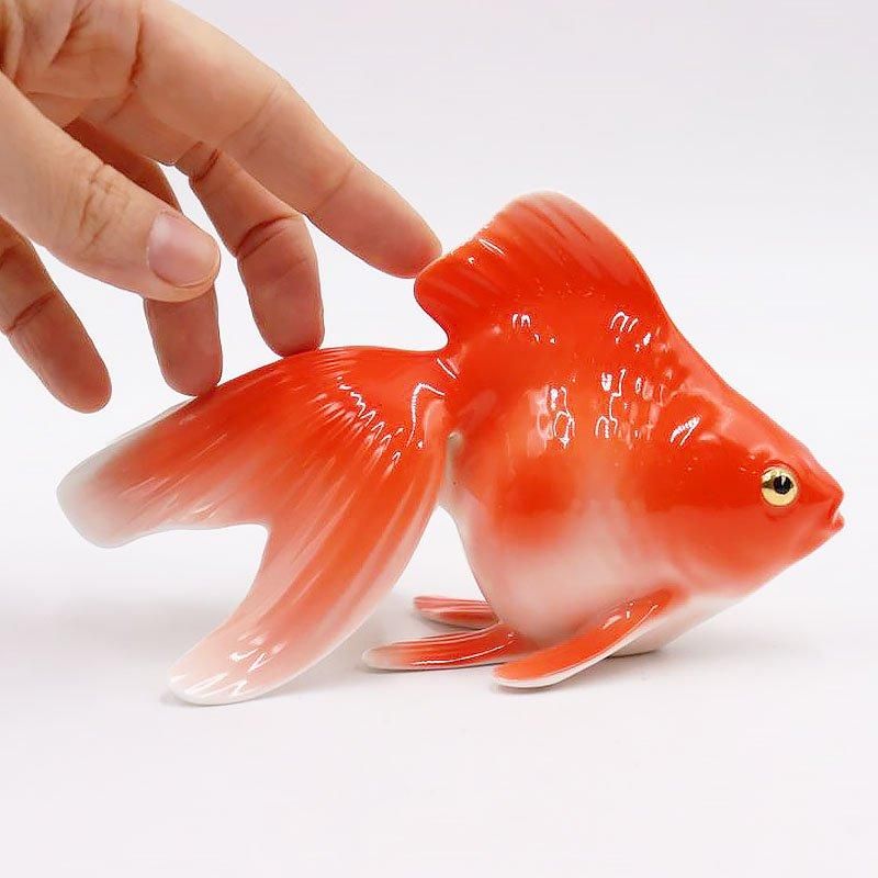 昭和初期アンティーク金魚オブジェ 縁起物ノリタケ
