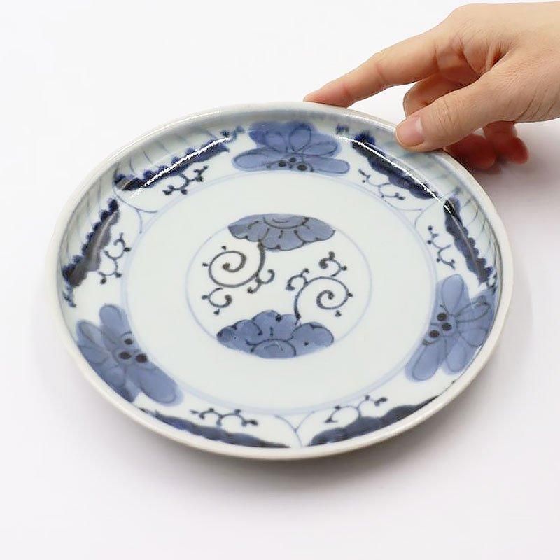 希少なアンティーク伊万里筆中皿 明治時代作