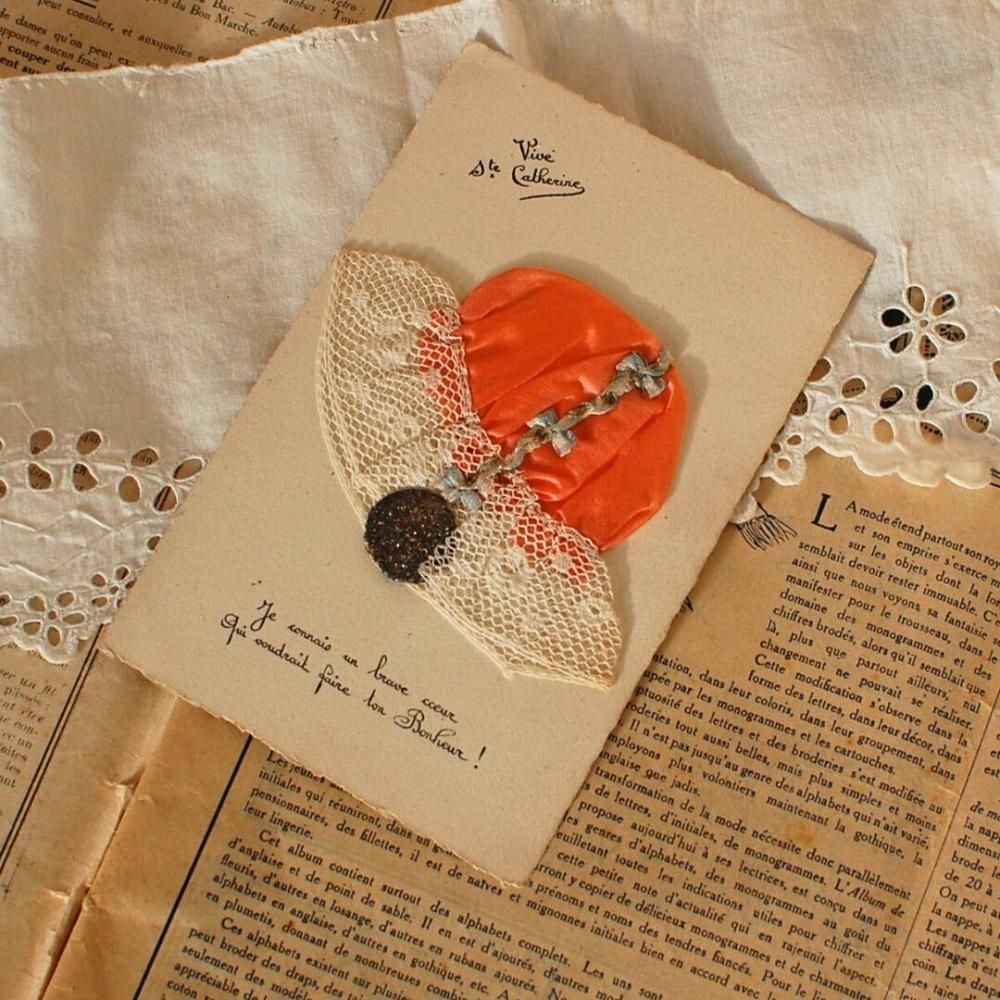 フランス産美しいアンティークポストカード