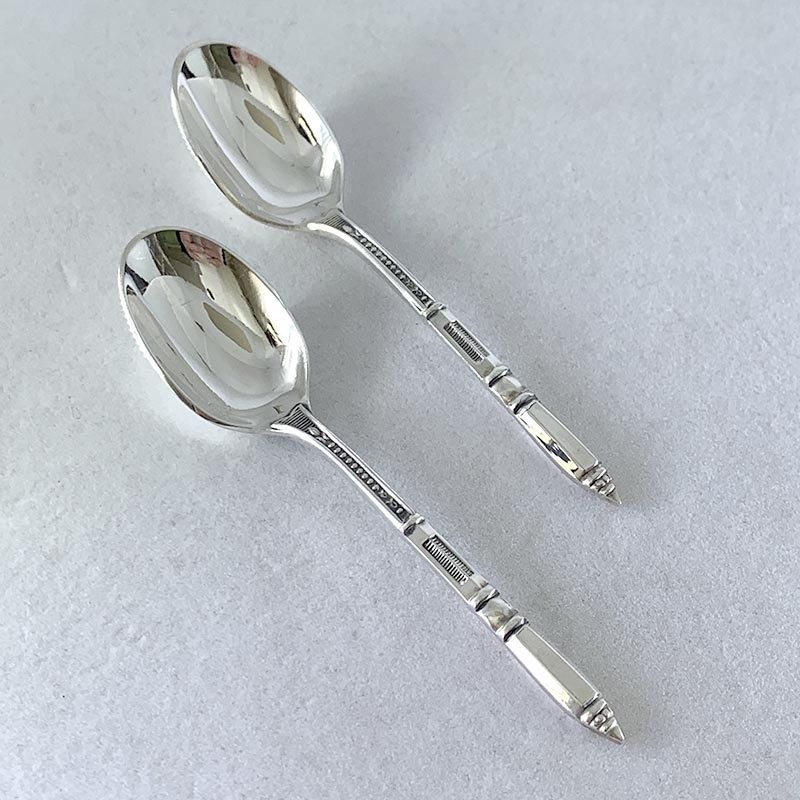 エルキューイシルバープレートモカスプーン2本セット