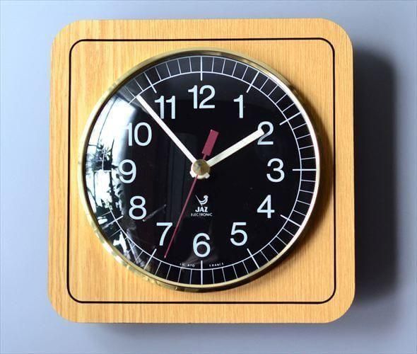 フランス製JAZ社木製壁時計 ヴィンテージ感ある一品