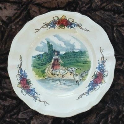 フランス製アンティーク・サルグミンヌデザートプレート