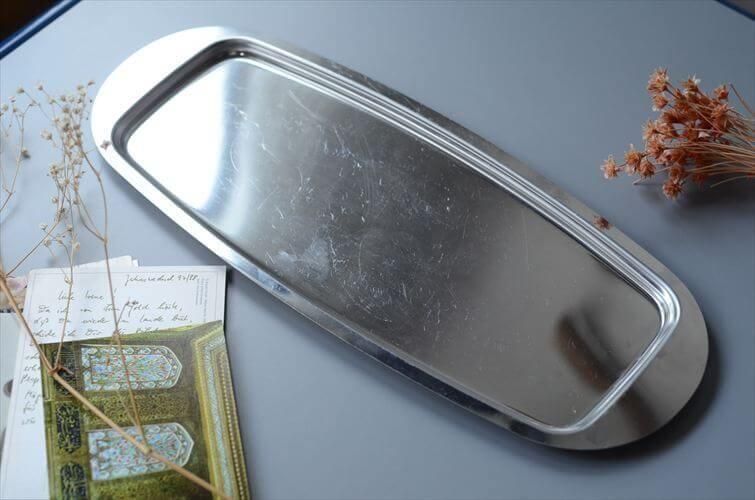 ドイツ製 シルバープレート スクエアトレー 42x17