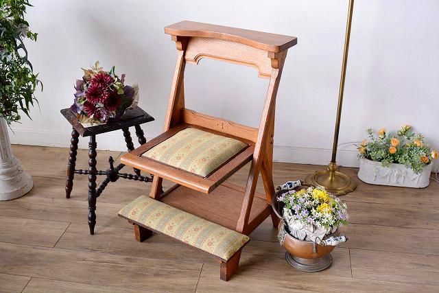 英国製チャーチチェア｜1920年頃オーク材×開閉式座面タイプ