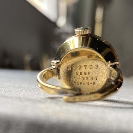 SEIKO RING WATCH (セイコー リングウォッチ) カットガラス ワイン