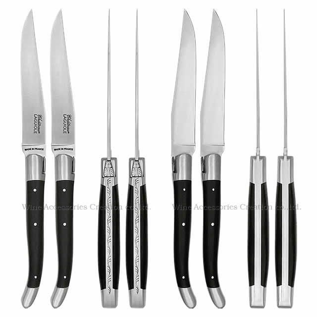 シャトーラギオール ステーキナイフ ペーパーストーン ブラック ペア 2