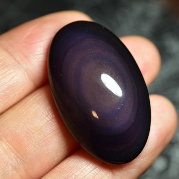 研磨品 十勝石玲瓏 ゴールド＋ブルー＋パープル 超特級品レインボー