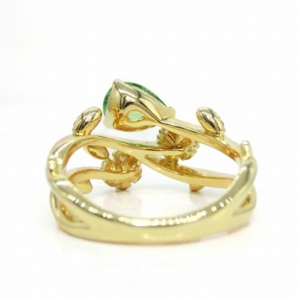 ミントグリーンガーネット デマントイドガーネット ダイヤモンドリング