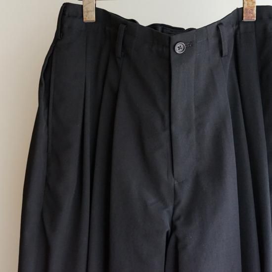 YOHJI YAMAMOTO HOMME シワギャバ8本タックパンツ(HO-P35-100)
