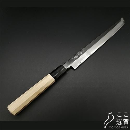 刺身 先丸 剣型 白鋼 本霞砥 八角水牛柄 240mm 右利き用【株式会社