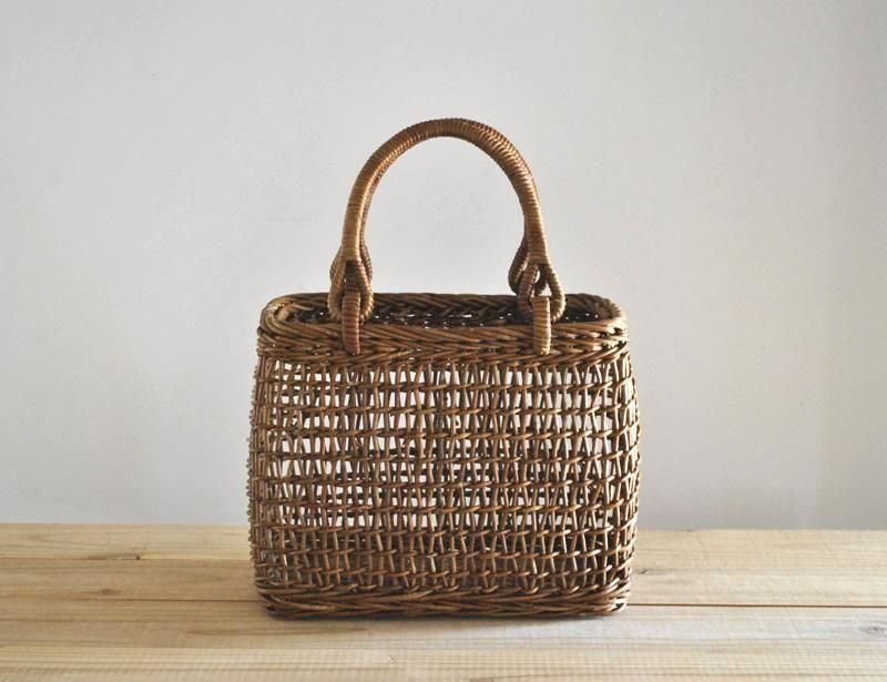 あけびかご 角型細目こだし編みかご - 日本の手仕事の店 ちゃらっぽこ