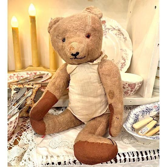 ビンテージ テディベア Dakin ポーリッシュベア ベージュ フランス1940