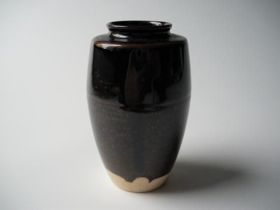 膳所焼 槍鞘写 茶入 (共箱)陽炎園 岩崎新定 - 茶道具販売 栗林園