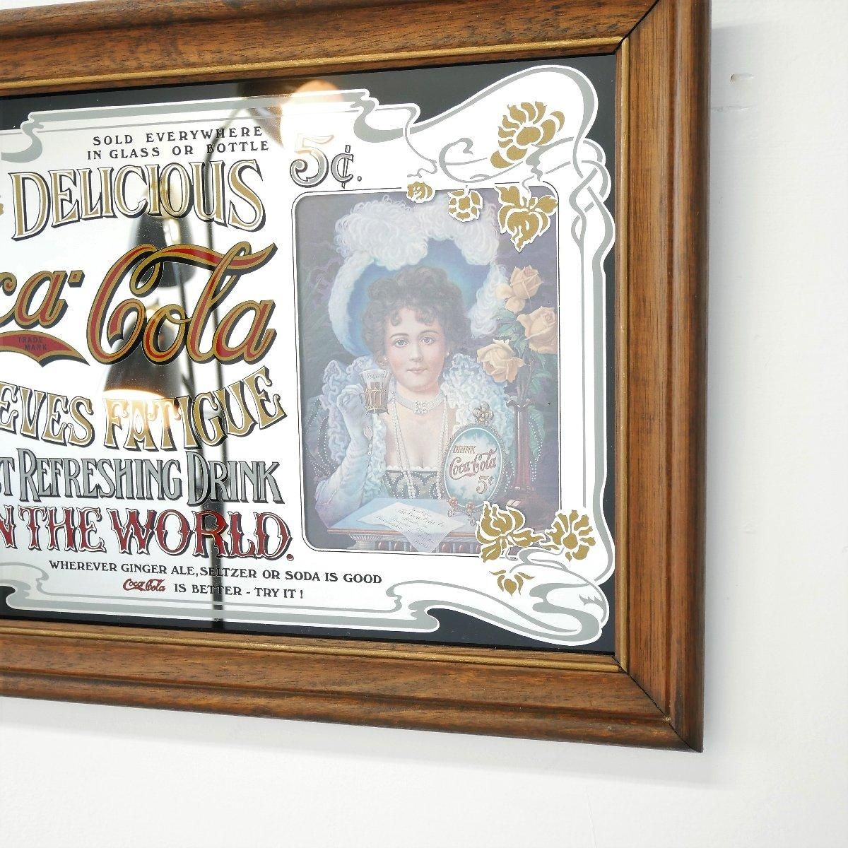 ヴィンテージ パブミラー アメリカ コカコーラ 額装 アドバタイジング