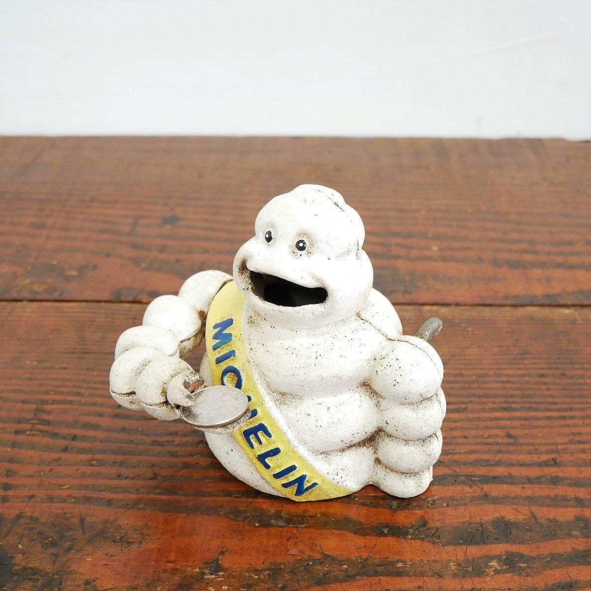 アメリカ ヴィンテージ MICHELIN ミシュランマン 鉄製 貯金箱 置物