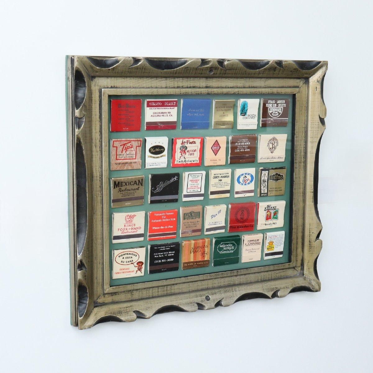 ヴィンテージ マッチ 額装 アメリカ ディスプレイ 壁面装飾