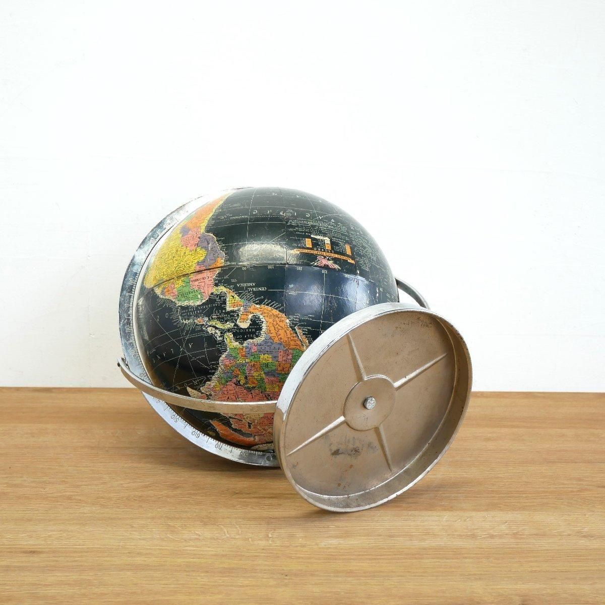 ヴィンテージ 地球儀 ブラックオーシャン -通販-ローズボール