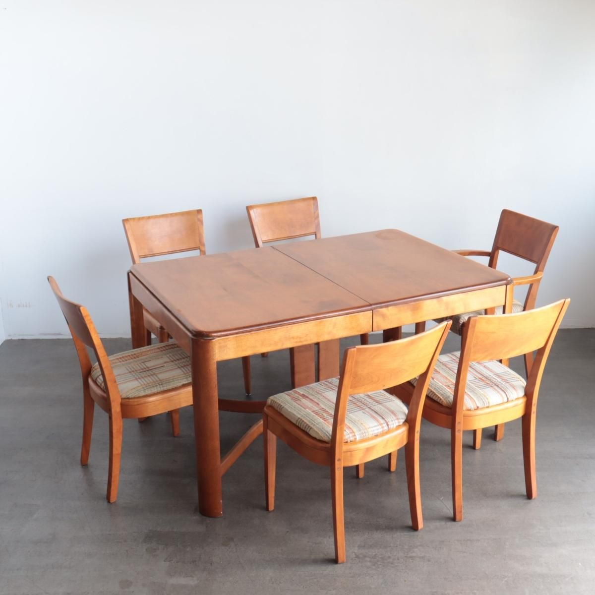 アメリカ ヴィンテージ ミッドセンチュリー ダイニングテーブル イス6