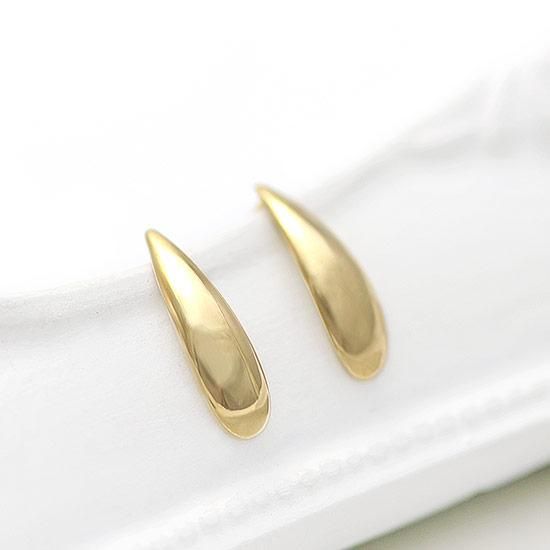 アクセサリーのプレゼント K18YG ティアドロップ ピアス 18金イエロー