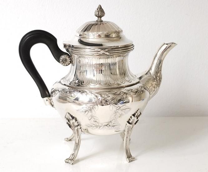 フレンチアンティークシルバー【純銀950】ティーポット - Edwardian