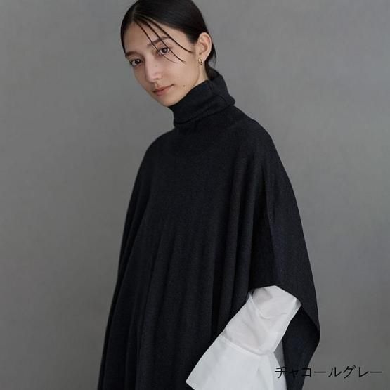 DRESS HERSELF オンライン マルチポンチョ/シルクカシミヤ