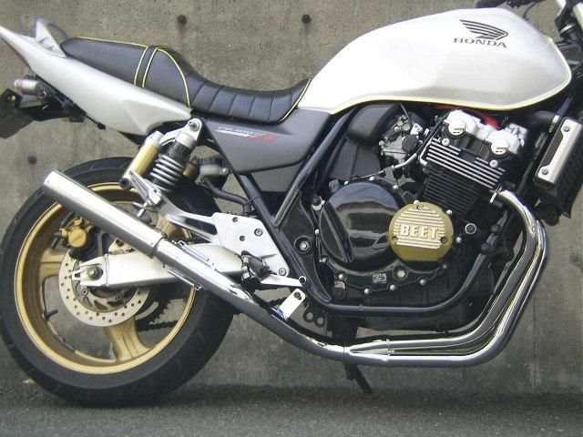 CB400SF VTEC NC39 4-1管 SUSサイレンサー 50.8π メッキ マフラー