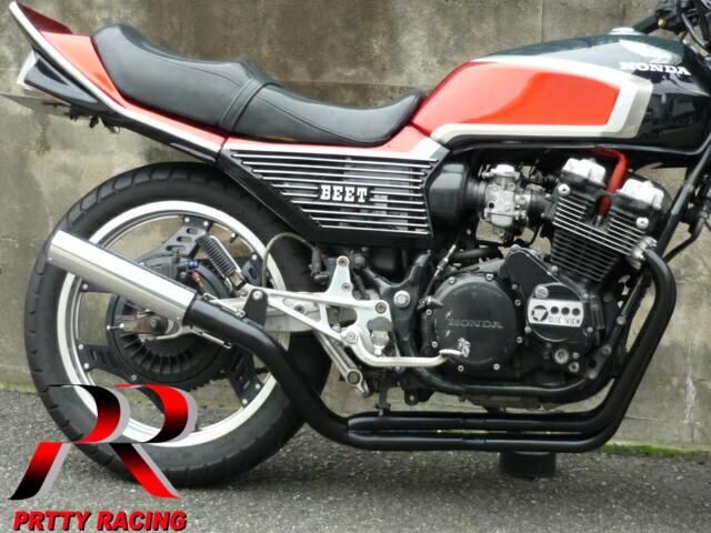 CBX400F 分割式 50.8π ガニマタエンデュランス管 マフラー (イノガニ) 黒