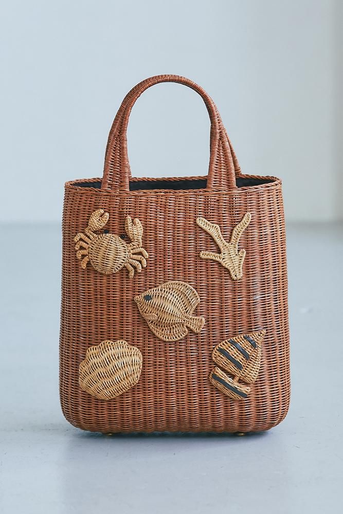 再入荷】マリンモチーフラタントート(ブラウン) - seventen