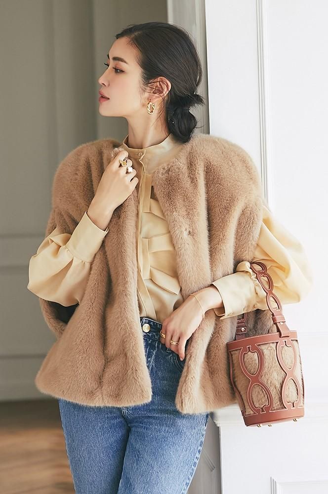 エコファーポンチョ(ブラウン) - seventen