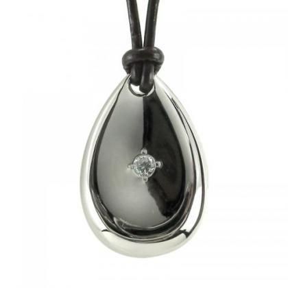 アメノシズク SCL シルバートップ 水晶 牛革紐（ネッテン） - EM life