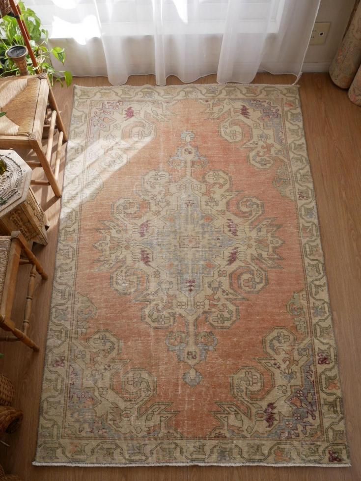 ヴィンテージターキッシュラグ オーバーダイラグ トルコラグ