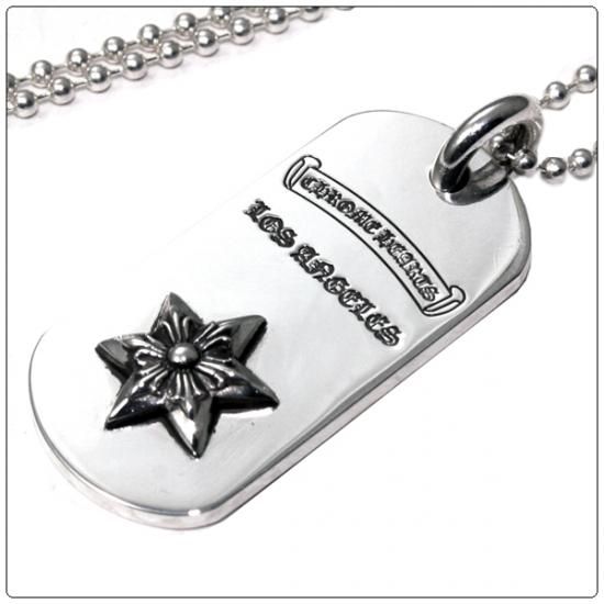 クロムハーツ（Chrome Hearts）ドッグタグ レイズドスターLA