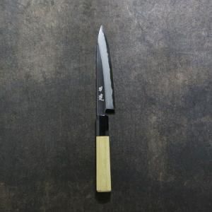 高村刃物 クロマックス鋼 ペティ 槌目 茶柄 130mm