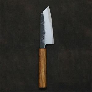 クロマックス 三徳包丁 槌目 茶柄 170mm #0241400 製造元 高村刃物製作所