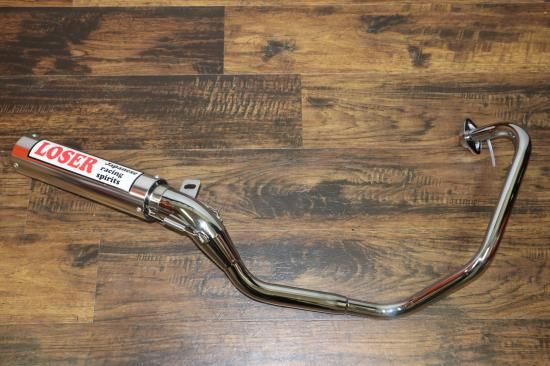 エイプ50 APE50 NEW ルーザー管 メッキ フランジ付き アルミ