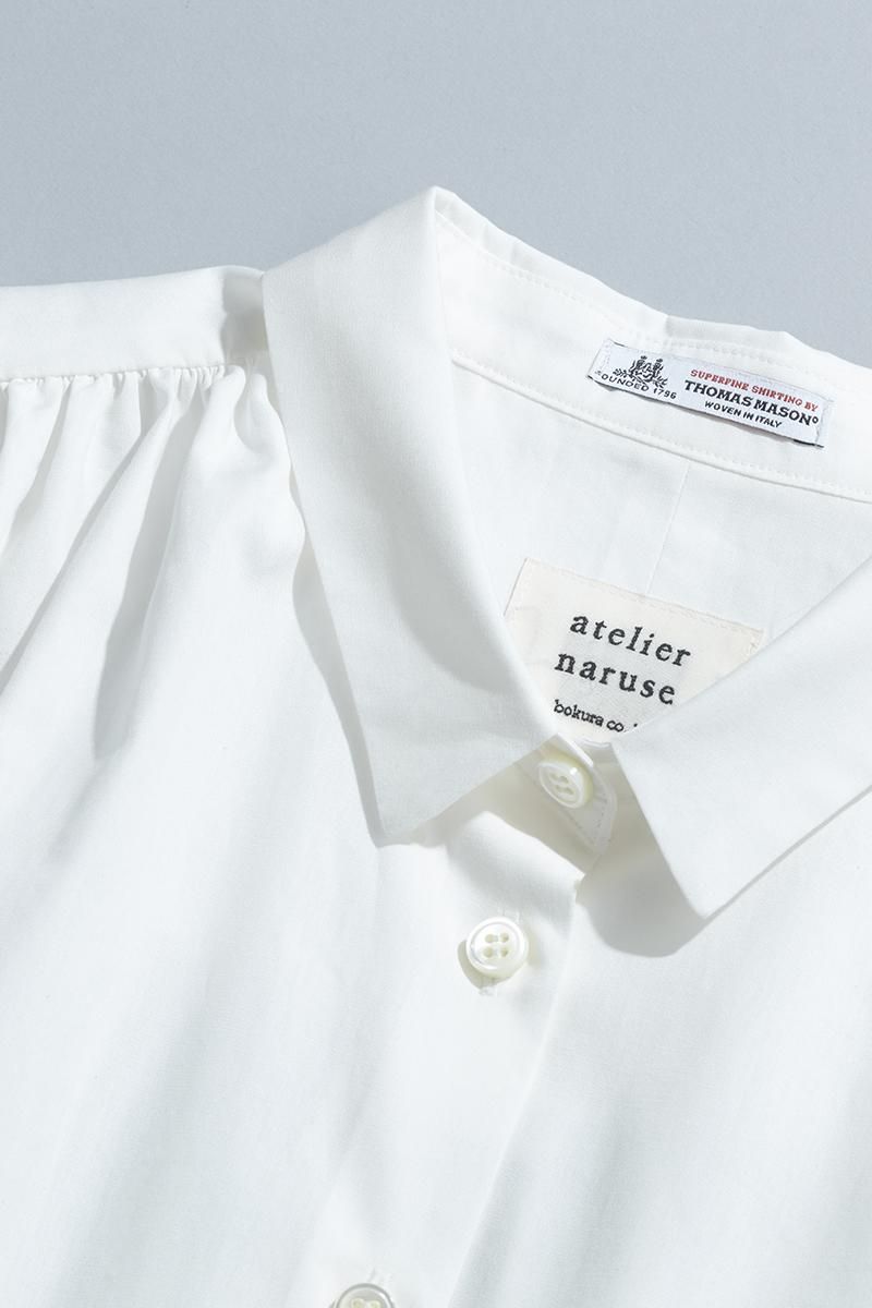 cotton ~THOMAS MASON~ gather blouse - atelier naruse｜Online store