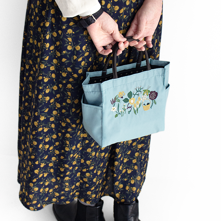 刺繍マチ付トート おひるね（BU） - Atsuko Matano 公式オンラインショップ